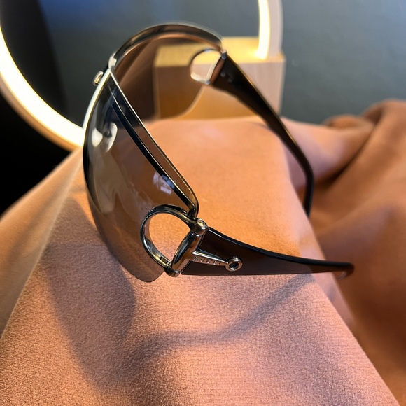 Gucci Sunglasses Vintage Rimless and Case - Picture 3 of 11